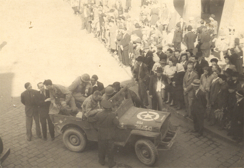 Českobudějovické náměstí 8.5.1945