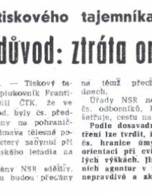 Npor. Franišek Kvapil - 40.výročí tragické nehody