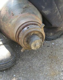 Nalezení letecké pumy GP-100 v Českých Velenicích v červenci 2009