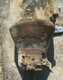 Nalezení letecké pumy GP-100 v Českých Velenicích v červenci 2009